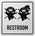 Skillz Ninja Restroom Sign